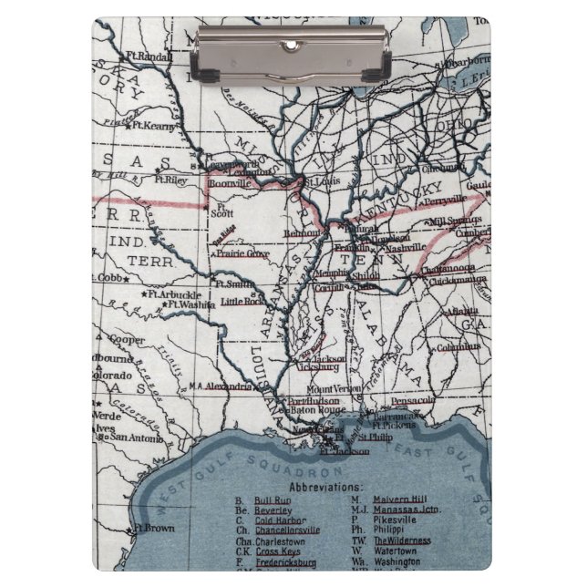 MAP: CIVIL WAR, 1861 CLIPBOARD (Front)