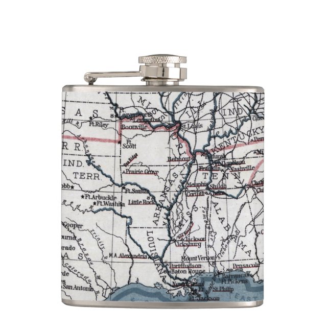 MAP: CIVIL WAR, 1861 HIP FLASK (Front)