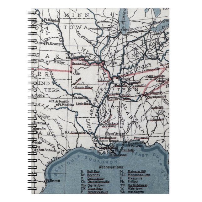 MAP: CIVIL WAR, 1861 NOTEBOOK (Front)