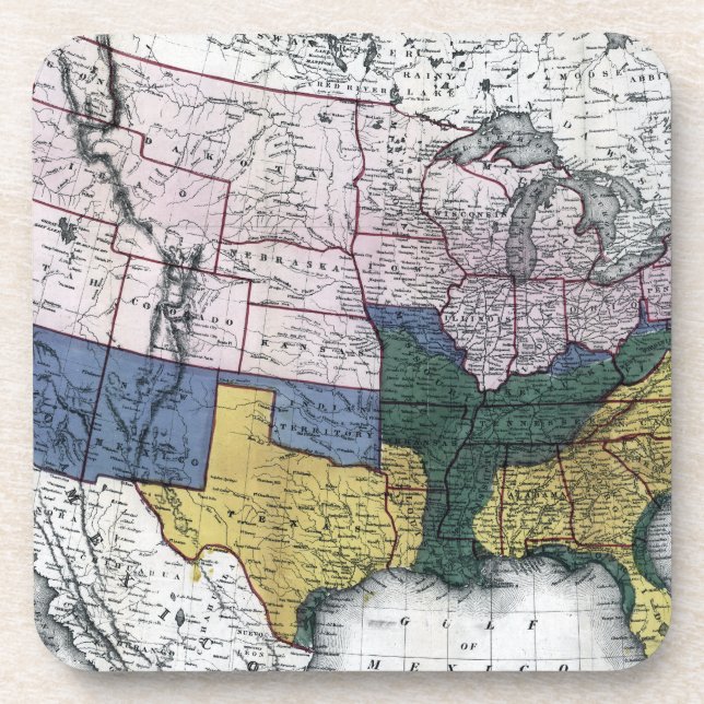 MAP: CIVIL WAR, 1864 COASTER (Front)
