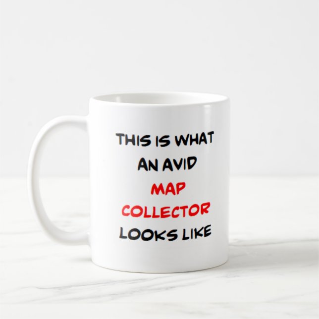 map collector, avid coffee mug (Left)