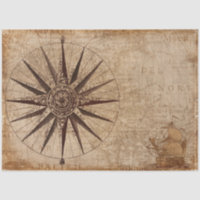 map compass tissue paper