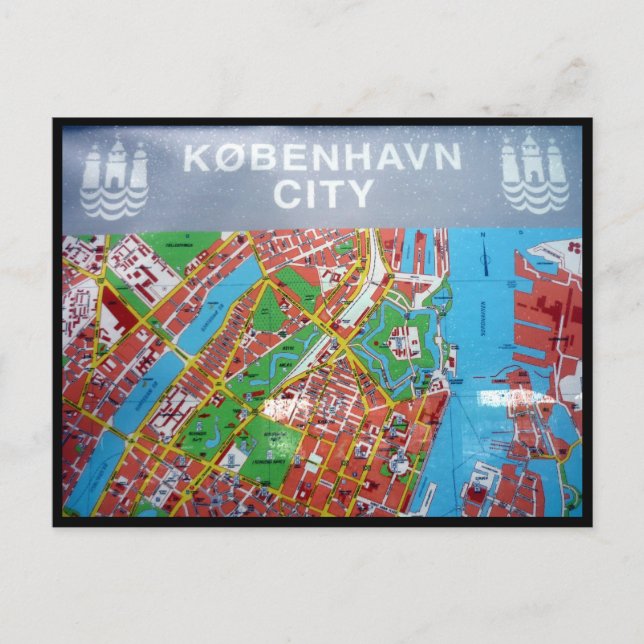 map copenhagen postcard (Front)