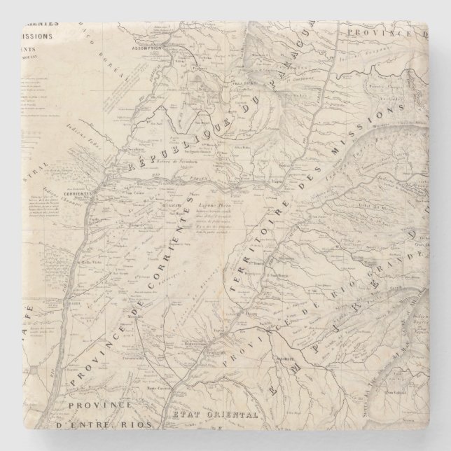 Map, Corrientes Prov, Terr Mission Stone Coaster (Front)