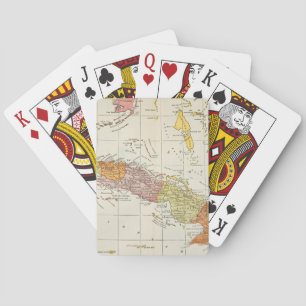 MAP: CUBA, 1900 PLAYING CARDS