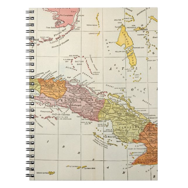MAP: CUBA, 1900 SPIRAL NOTEBOOK (Front)