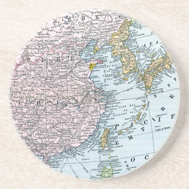 MAP: EAST ASIA, 1907 COASTER (Front)