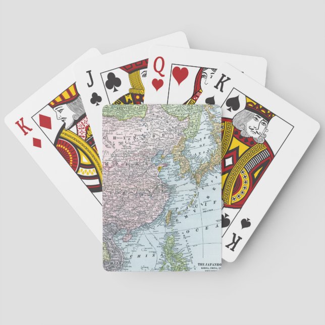 MAP: EAST ASIA, 1907 PLAYING CARDS (Back)