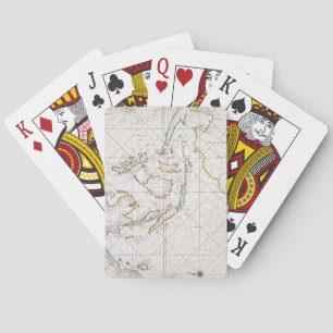 MAP: EAST INDIES, 1670 PLAYING CARDS