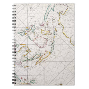 MAP: EAST INDIES, 1670 SPIRAL NOTEBOOK