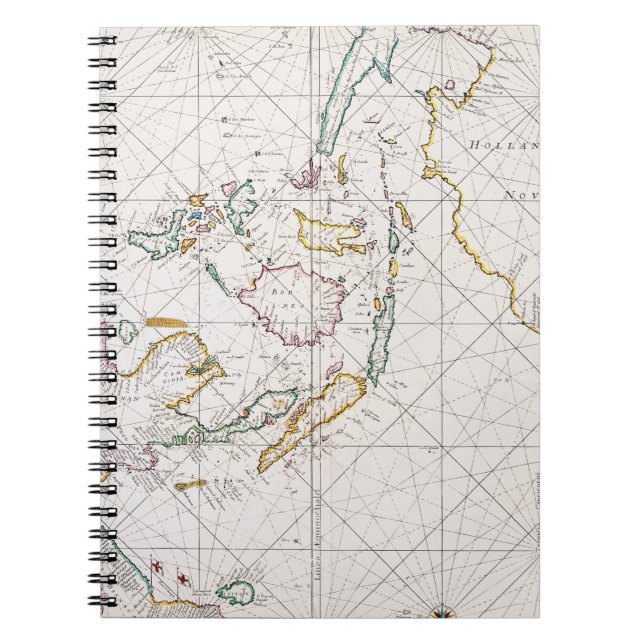 MAP: EAST INDIES, 1670 SPIRAL NOTEBOOK (Front)