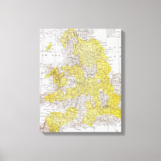 MAP: ENGLAND & WALES CANVAS PRINT (Front)