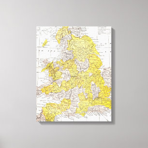 MAP: ENGLAND & WALES CANVAS PRINT