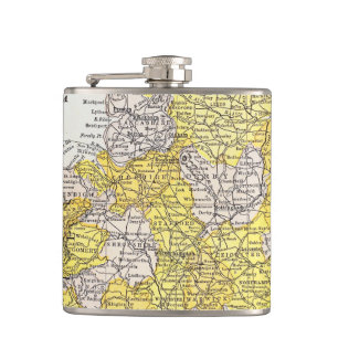 MAP: ENGLAND & WALES HIP FLASK