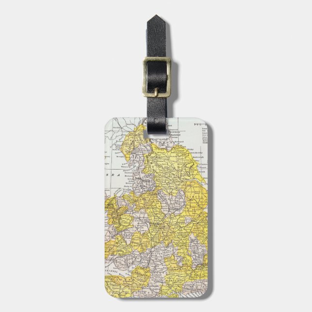 MAP: ENGLAND & WALES LUGGAGE TAG (Front Vertical)