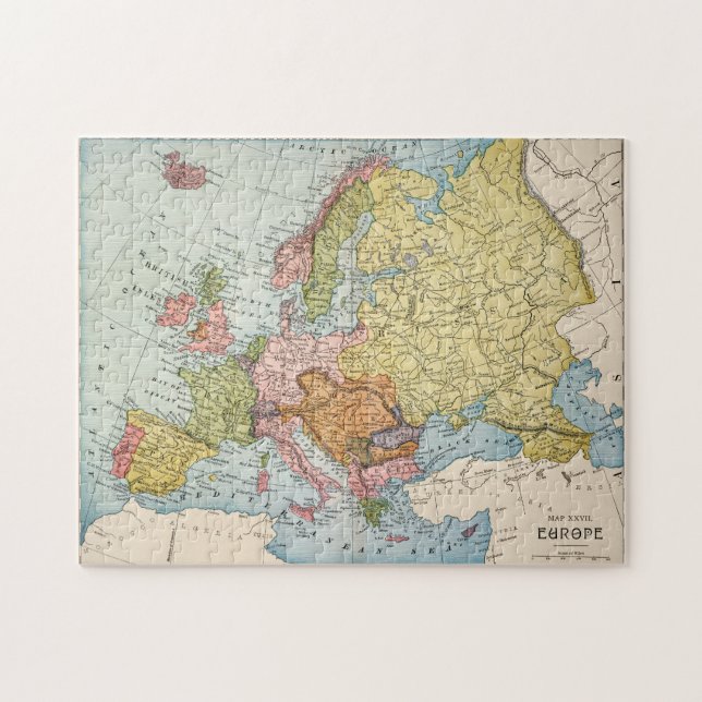 MAP: EUROPE, 1885 JIGSAW PUZZLE (Horizontal)