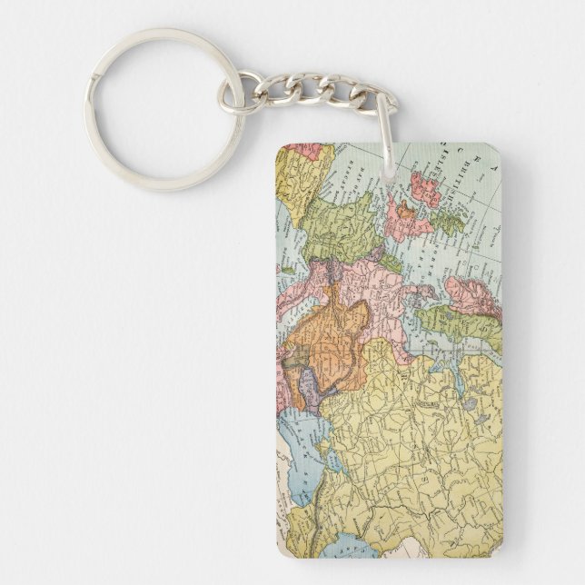 MAP: EUROPE, 1885 KEY RING (Front)