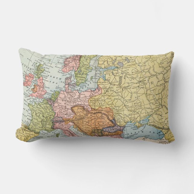 MAP: EUROPE, 1885 LUMBAR CUSHION (Front)