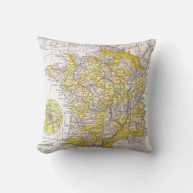 MAP: FRANCE CUSHION (Front)