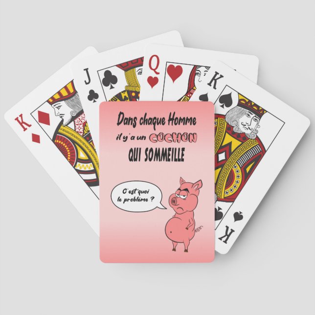 Map Game Ronchon the Pig Playing Cards (Back)