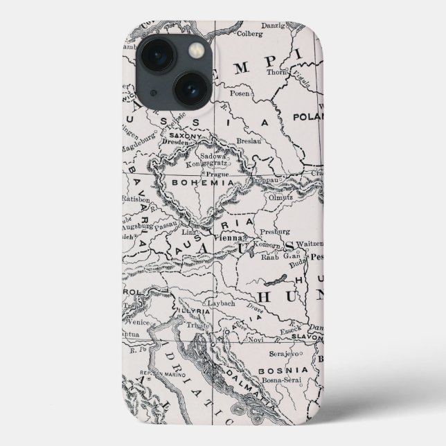 MAP: GERMANY AND AUSTRIA Case-Mate iPhone CASE (Back)