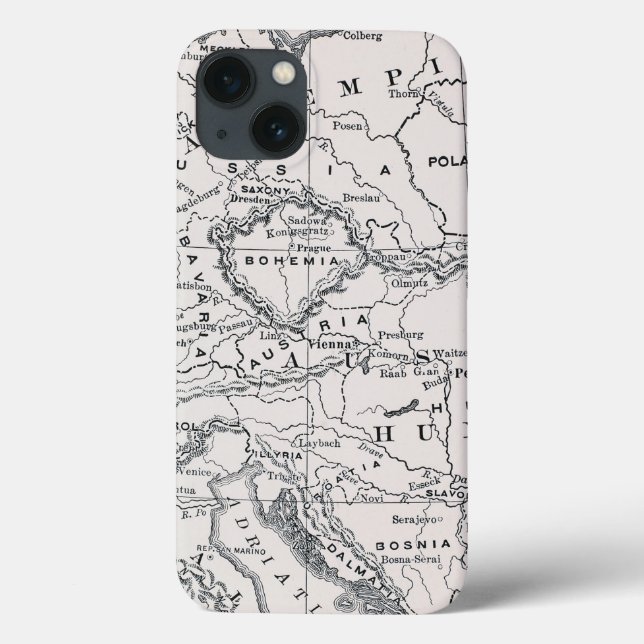 MAP: GERMANY AND AUSTRIA Case-Mate iPhone CASE (Back)