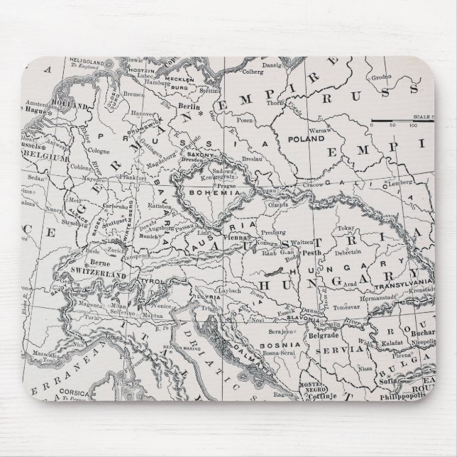 MAP: GERMANY AND AUSTRIA MOUSE PAD (Front)