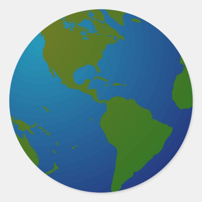 Map/Globe Classic Round Sticker (Front)