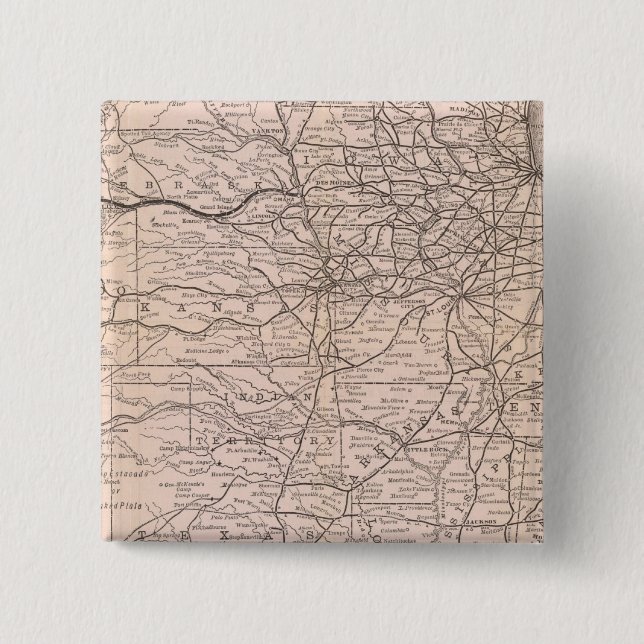 Map Great Western Railway of Canada 15 Cm Square Badge (Front)