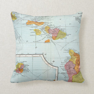 Map: Hawaii, 1905 Cushion