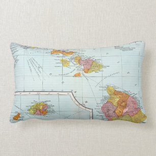 Map: Hawaii, 1905 Lumbar Cushion
