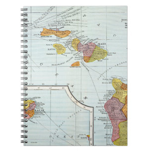 Map: Hawaii, 1905 Notebook