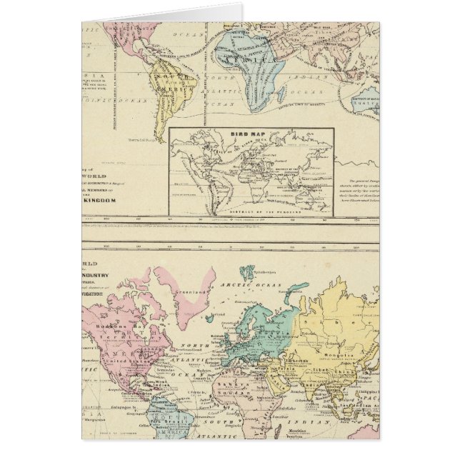 Map in colour of The World (Front)