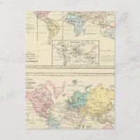 Map in colour of The World