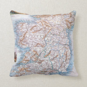 Map: Ireland, 1851 Cushion