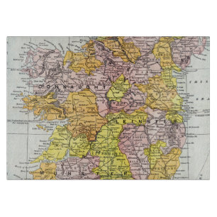 MAP: IRELAND, c1890 Cutting Board