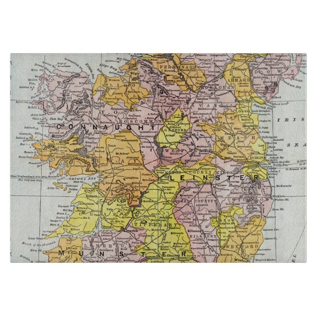 MAP: IRELAND, c1890 Cutting Board (Front)