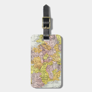 MAP: IRELAND, c1890 Luggage Tag
