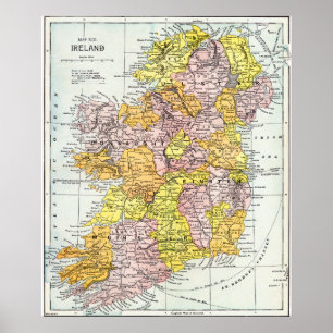 MAP: IRELAND, c1890 Poster