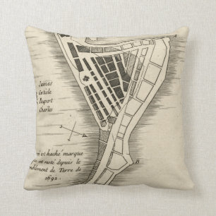 MAP: JAMAICA, 1755 CUSHION