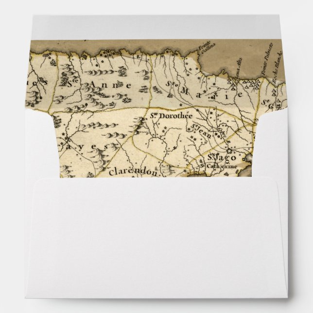 MAP: JAMAICA, 1767 ENVELOPE (Back (Bottom))