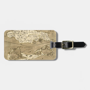 MAP: JAMAICA, 1767 LUGGAGE TAG