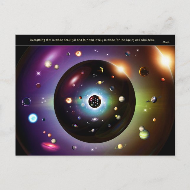 Map just Rumi - For the eye Postcard (Front)