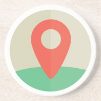 Map Location Coasters: