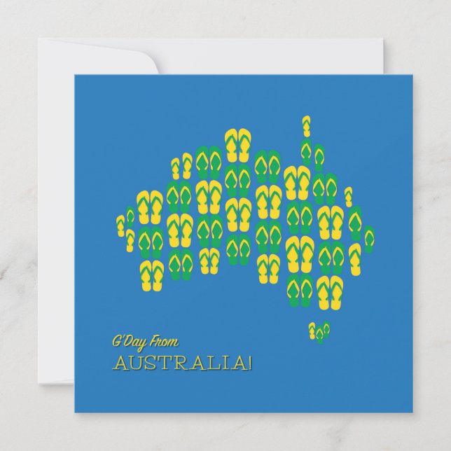 Map made of Aussie thongs (Front)