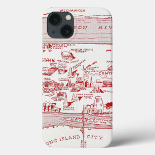 MAP: MANHATTAN, c1935 iPhone 13 Case