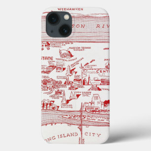 MAP: MANHATTAN, c1935 iPhone 13 Case
