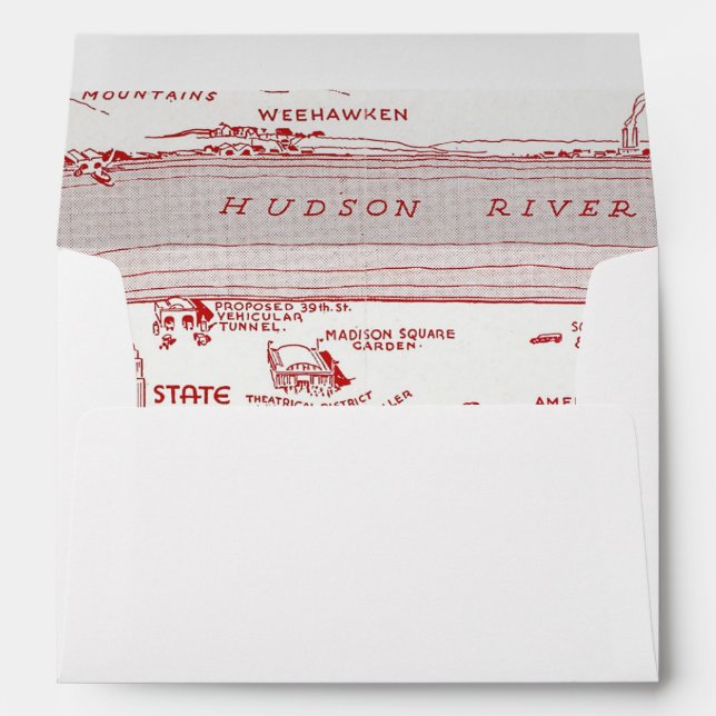 MAP: MANHATTAN, c1935 Envelope (Back (Bottom))