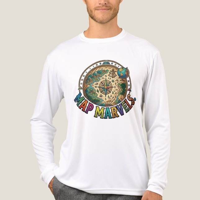 Map Marvels. – Adventure Cartography T-Shirt Desig Tri-Blend Shirt (Front)