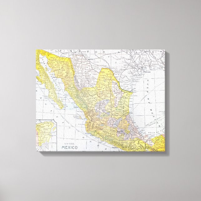 MAP: MEXICO CANVAS PRINT (Front)